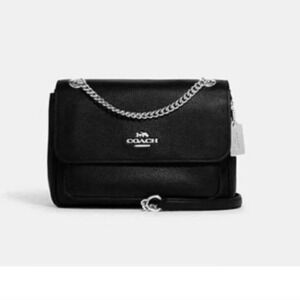 Coach Klara Black Silver crossbody leather bag. LIKE NEW!